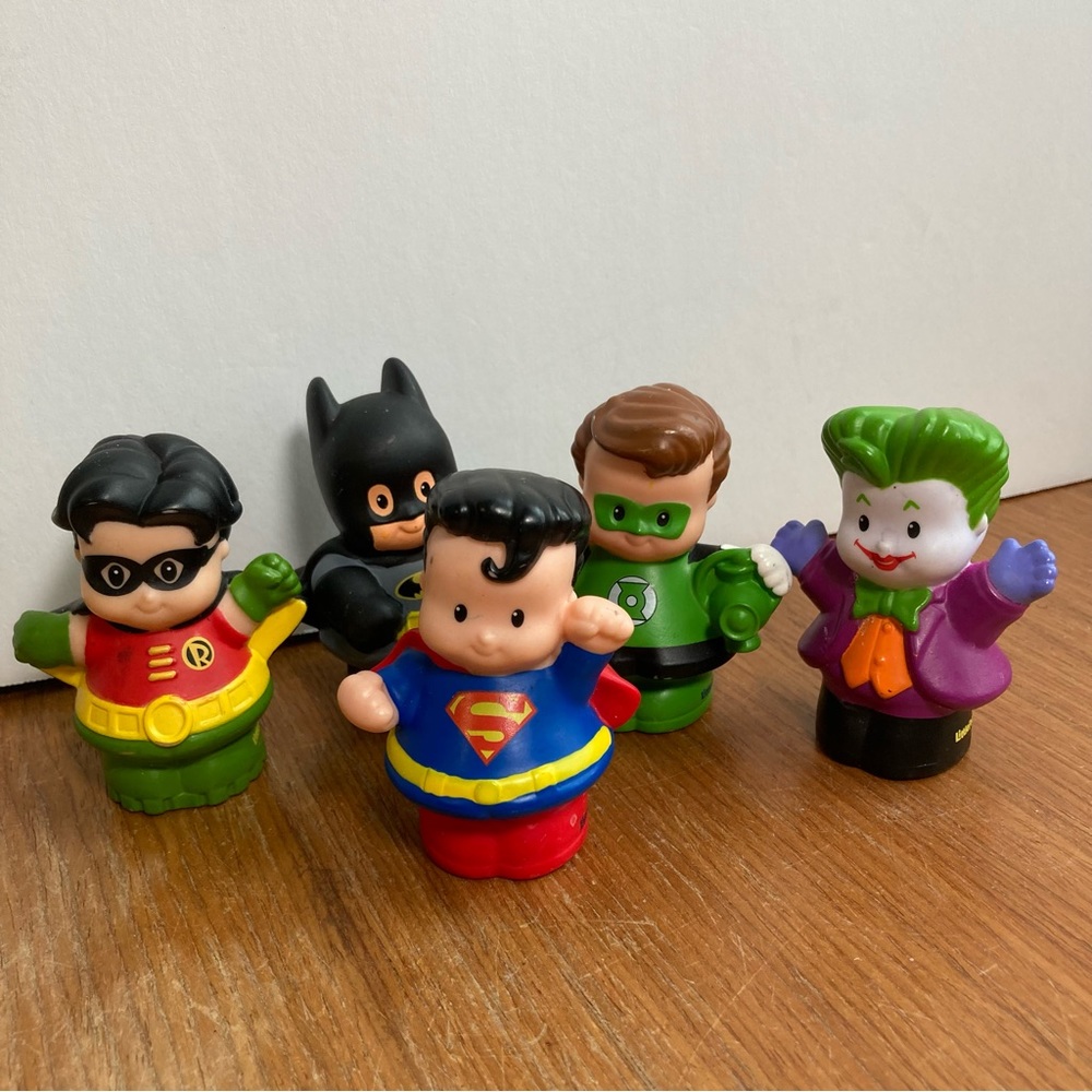 DC COMICS Super Heroes Batman Robin Joker Superman Green Lantern Little People